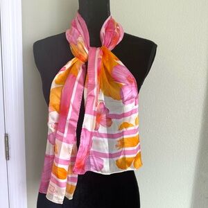 Oscar De La Renta Floral Silk Scarf